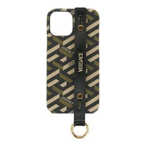 Versace Coated Canvas La Greca iPhone 12 Case Unisex-Adult